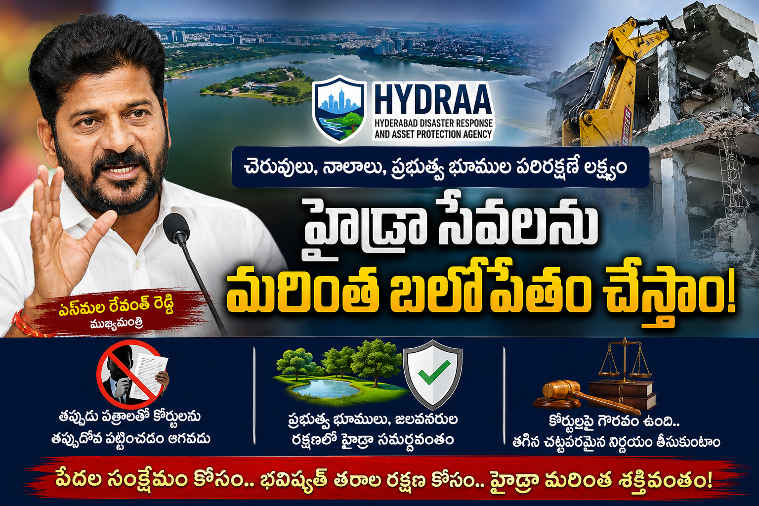 హైడ్రాను మరింత పటిష్టం చేస్తాం: సీఎం రేవంత్ రెడ్డి